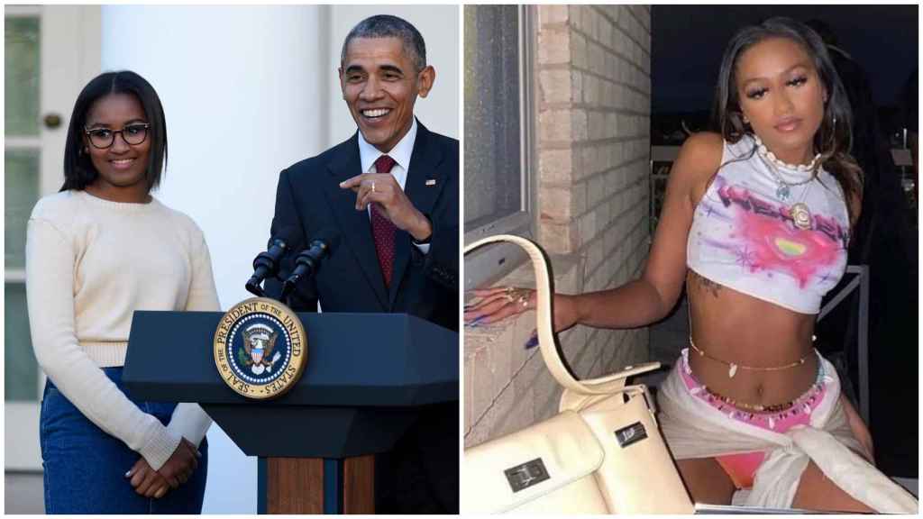 Sasha Obama, en noviembre de 2015 en la Casa Blanca (izq) y en una fotografía actual (dcha).