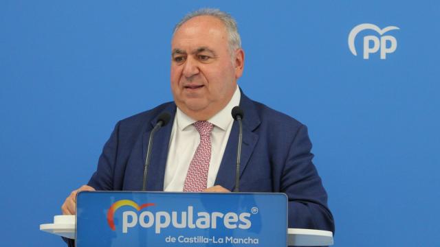 Vicente Tirado, diputado nacional del PP por Toledo, este martes en rueda de prensa