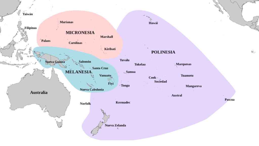 Mapa del Pacífico Sur
