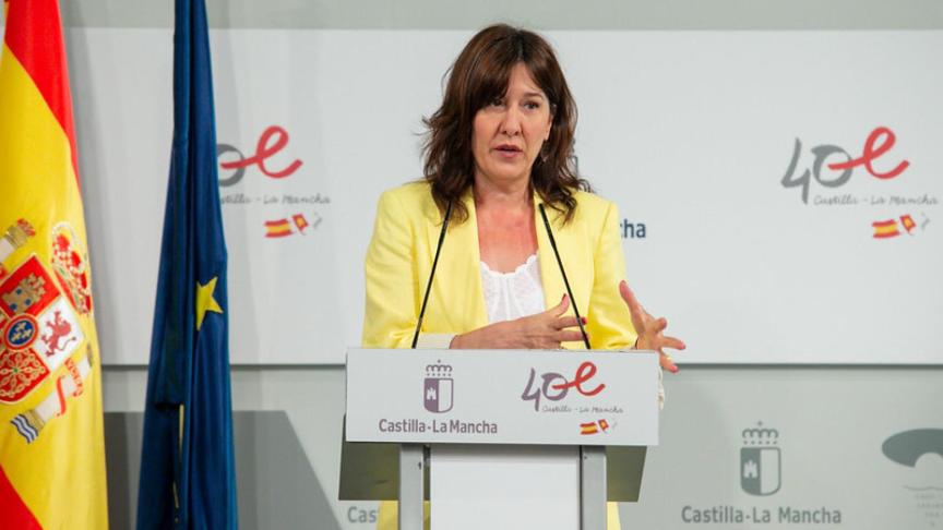 La portavoz del Gobierno de Castilla-La Mancha Blanca Fernández.