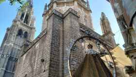 La Virgen de la Esperanza junto a la Catedral de Toledo. Foto: V. Martín