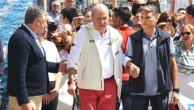 Juan Carlos en su viaje a Sanxenxo el pasado mes de mayo.