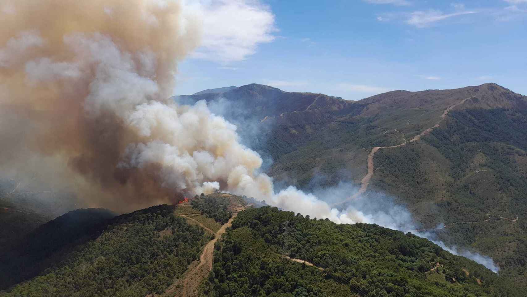 Incendio forestal declarado en Pujerra