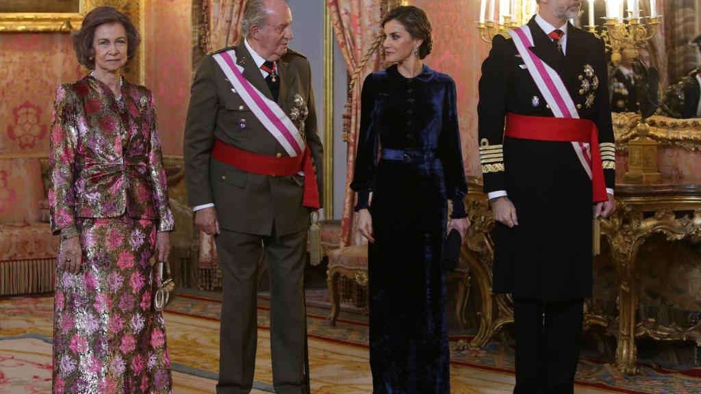 Los reyes Juan Carlos y Letizia en la Pascua Militar de 2018.