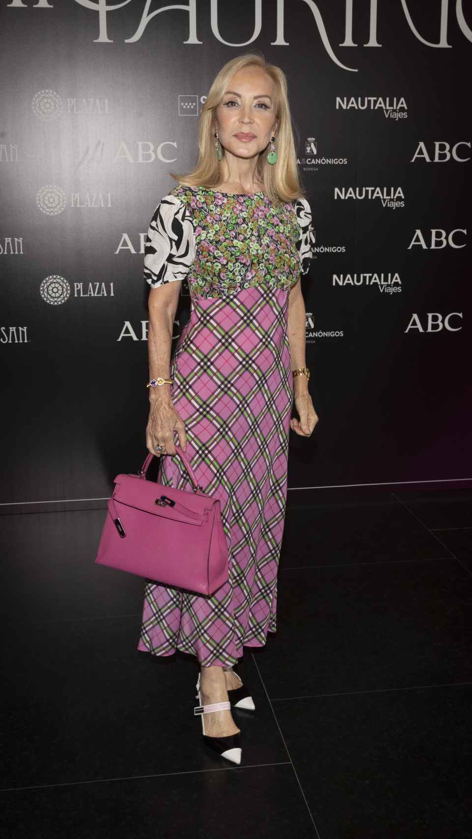 Carmen Lomana el pasado miércoles con bolso Kelly de Hermès.