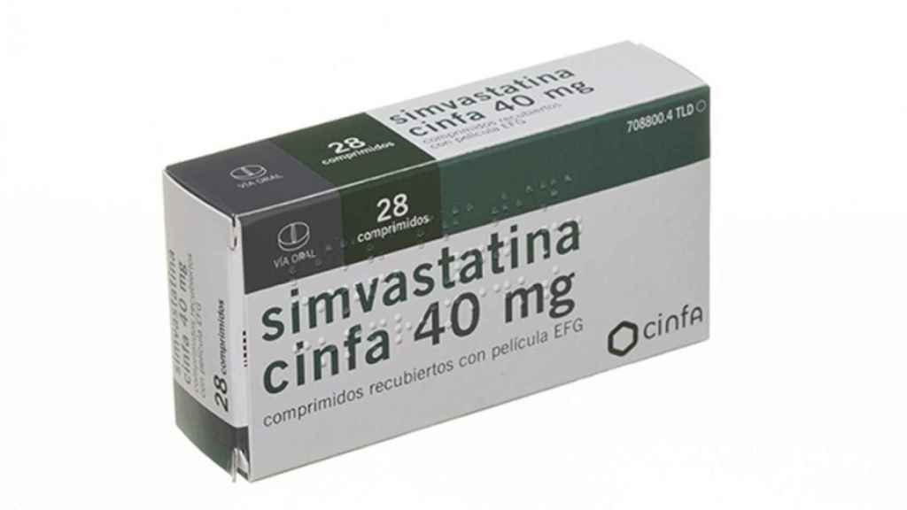 Una caja de Simvastatina Cinfa 40 mg.
