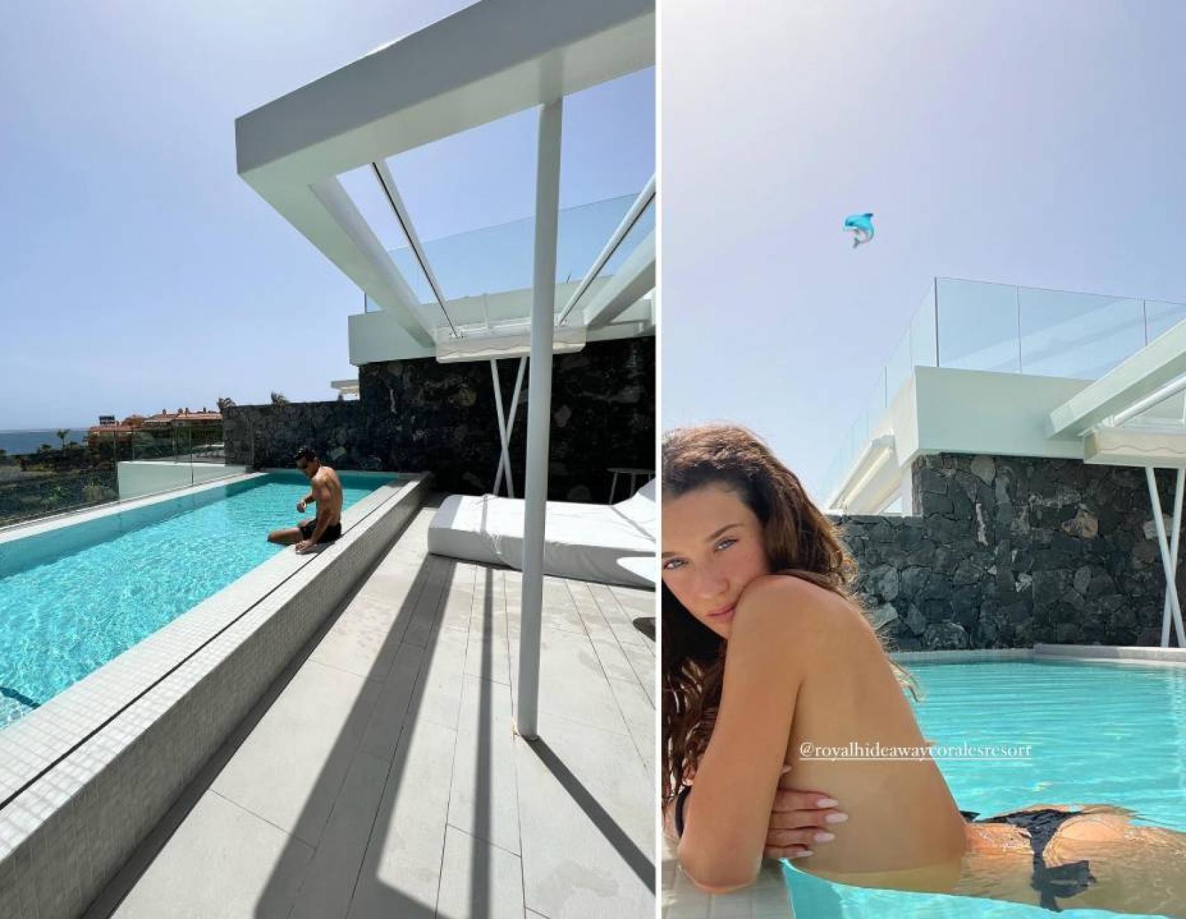María Pedraza y Álex González están disfrutando de unos días en Tenerife.