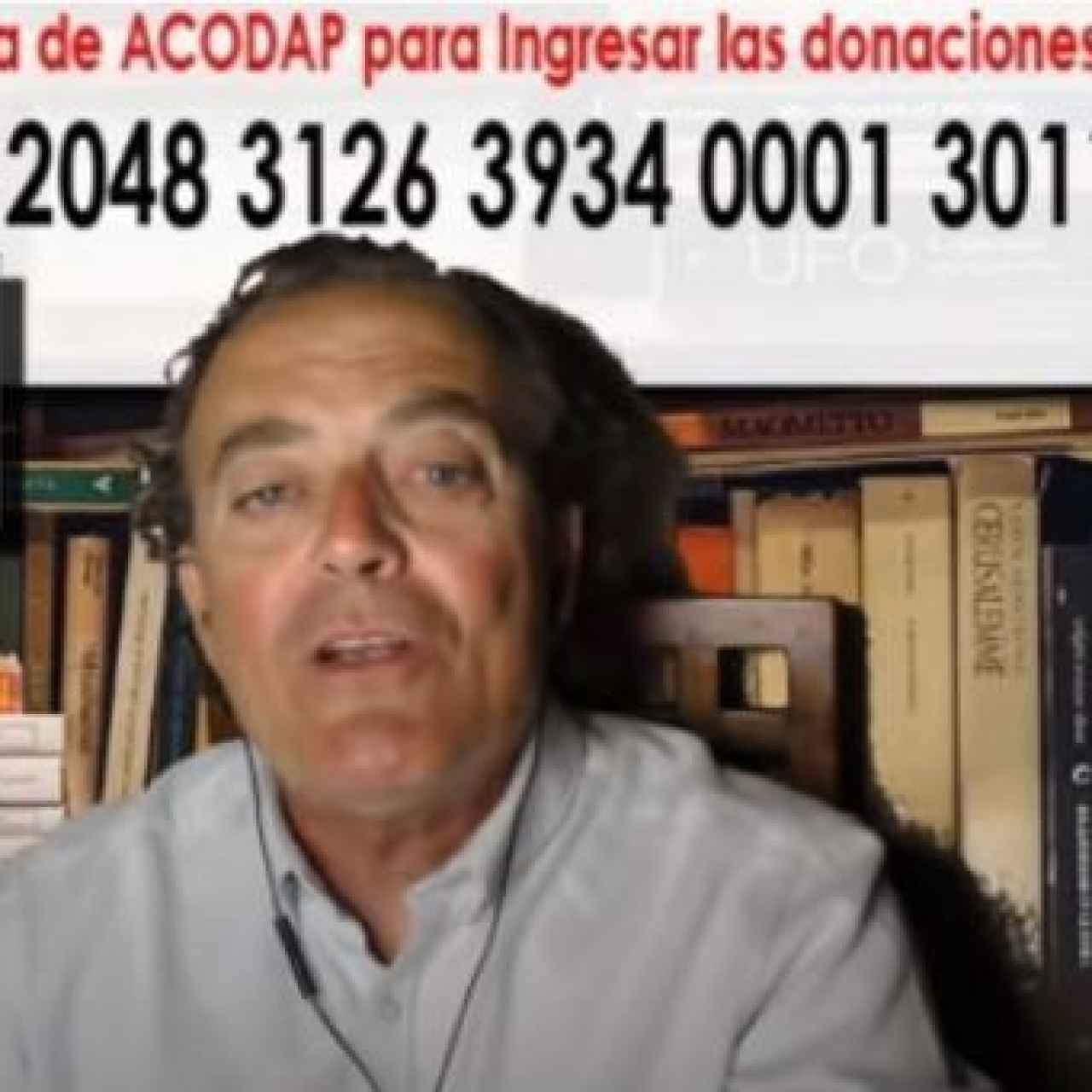 Fernando Presencia pidiendo donativos./