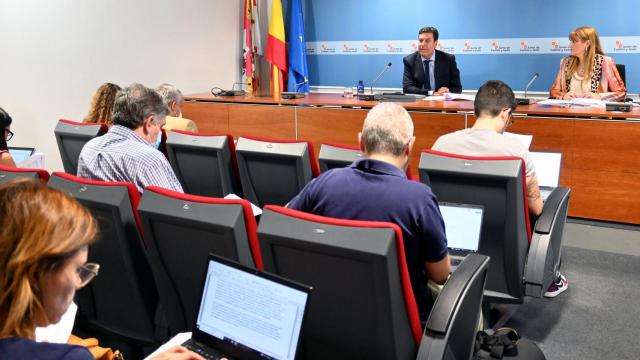 Carriedo durante la presentación de la contabilidad trimestral