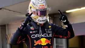 Max Verstappen celebra su victoria en el Gran Premio de Azerbaiyán
