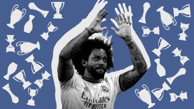 Marcelo en una ilustración son sus títulos en el Real Madrid.