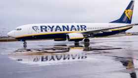 Un avión de Ryanair en el aeropuerto de Frakfurt, en Alemania