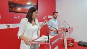 La secretaria de Organización del PSOE de Castilla y León, Ana Sánchez; y el diputado nacional del PSOE por Zamora, Antidio Fagúndez