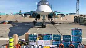 Una de las donaciones de material a la Fuerza Aérea rusa