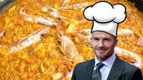 La especialidad de Beckham es la paella y así es como la cocina