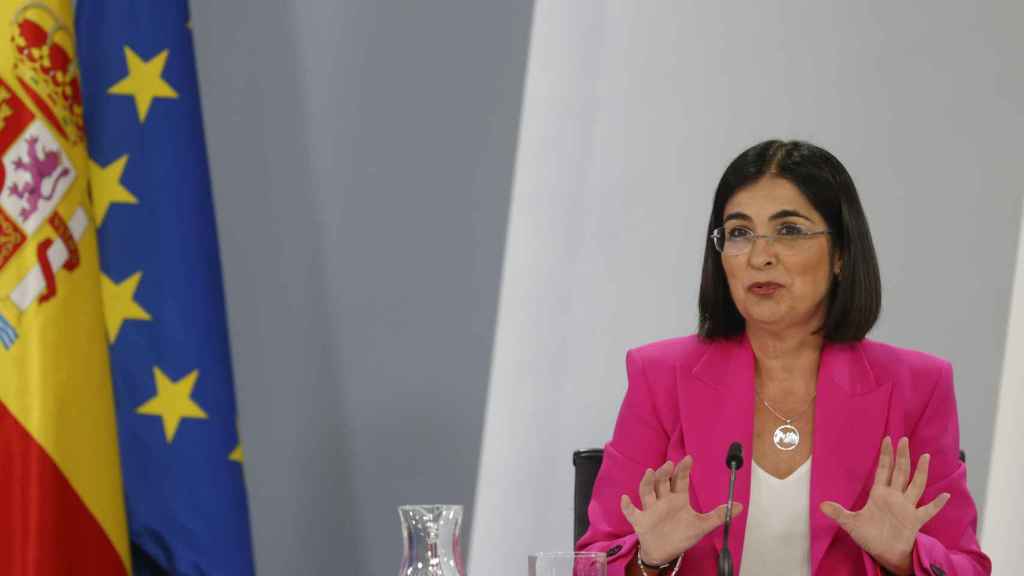 Carolina Darias, titular de Sanidad, presenta la ley de equidad en la rueda de prensa posterior al Consejo de Ministros.