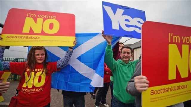 Votantes del referéndum de independencia de Escocia en 2014.