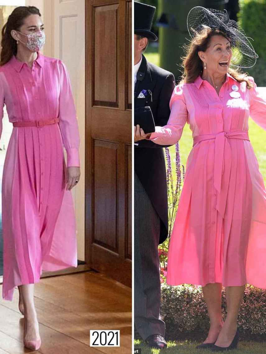 La madre de Kate Middleton le 'roba' su vestido más especial para ir a Ascot