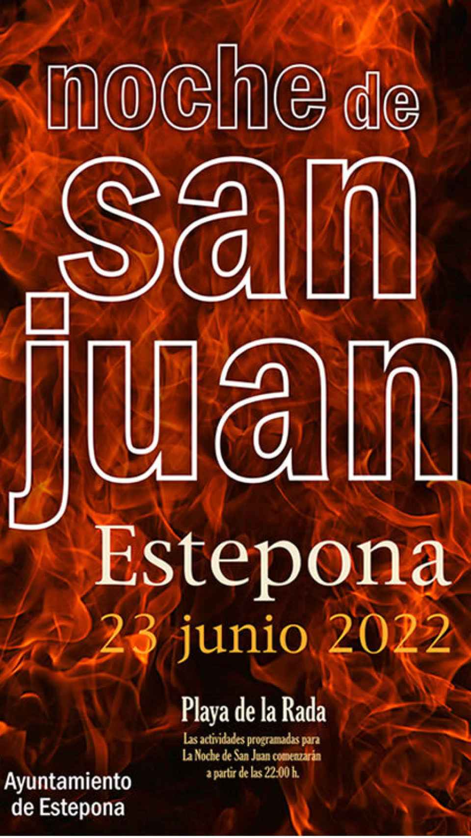 Cartel noche de San Juan Estepona