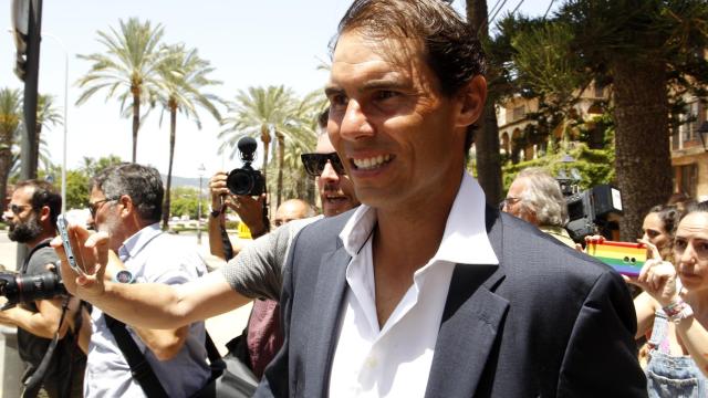 Rafa Nadal durante una aparición pública en Mallorca