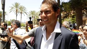 Rafa Nadal durante una aparición pública en Mallorca