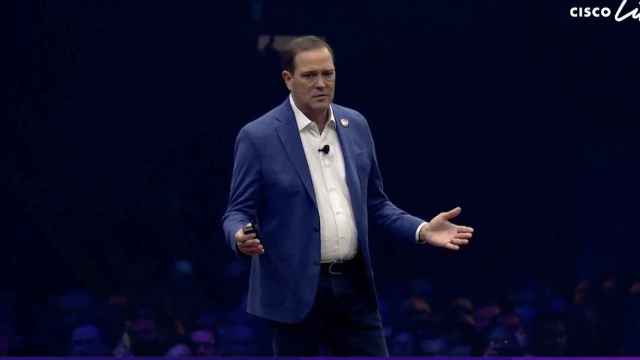 Chuck Robbins, CEO de Cisco durante el Cisco Live! de 2022.