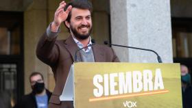 Juan García-Gallardo durante su mitin de campaña en Zamora