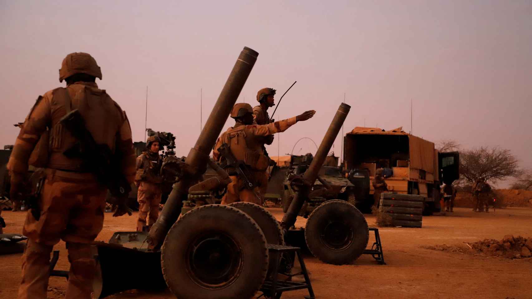 Soldados franceses de la operación Barkhane, antes de su salida de Mali.