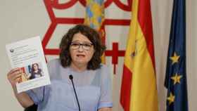 Mónica Oltra, vicepresidenta de la Generalitat Valenciana, este viernes tras la reunión del Consell.