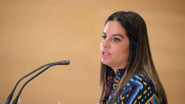 Nuria Rubio, portavoz de Familia e Igualdad de Oportunidades, durante la rueda de prensa