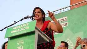 Teresa Rodríguez en un acto de campaña.