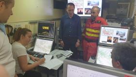 Estamos poniendo a La delegada del Gobierno en Castilla y León, Virginia Barcones, durante su visita al Centro de Control de la Unidad Militar de Emergenciasde la Junta todos los medios que nos han requerido y más