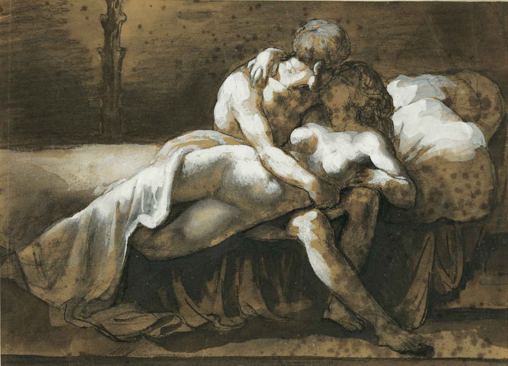 Géricault: 'El beso', h. 1816-1817. Museo Thyssen-Bornemisza