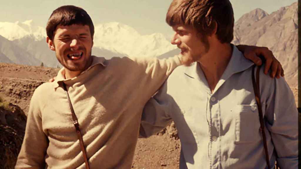Los hermanos Messner, durante una expedición.