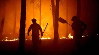Imagen del incendio en la Sierra de la Culebra