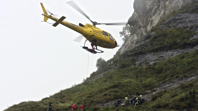 Imagen de archivo de un rescate por parte de un helicóptero del 112