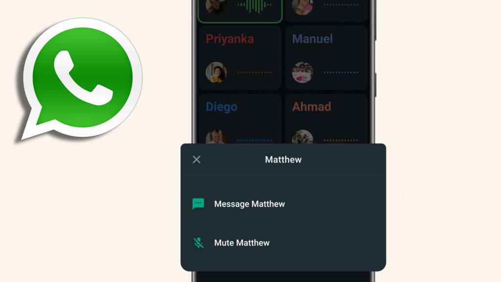 Whatsapp dejará silenciar a contactos en las llamadas de grupo.