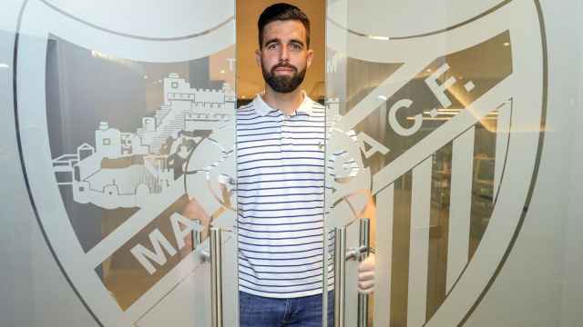 Toni Mengual, en una imagen de su regreso al Málaga CF.