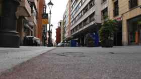 Imagen del asfalto en la calle Pasión de Valladolid.