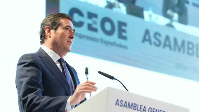 El presidente de la CEOE, Antonio Garamendi, en la Asamblea General 2022.