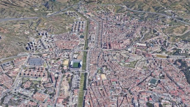 Vista aérea de la ciudad de Málaga.