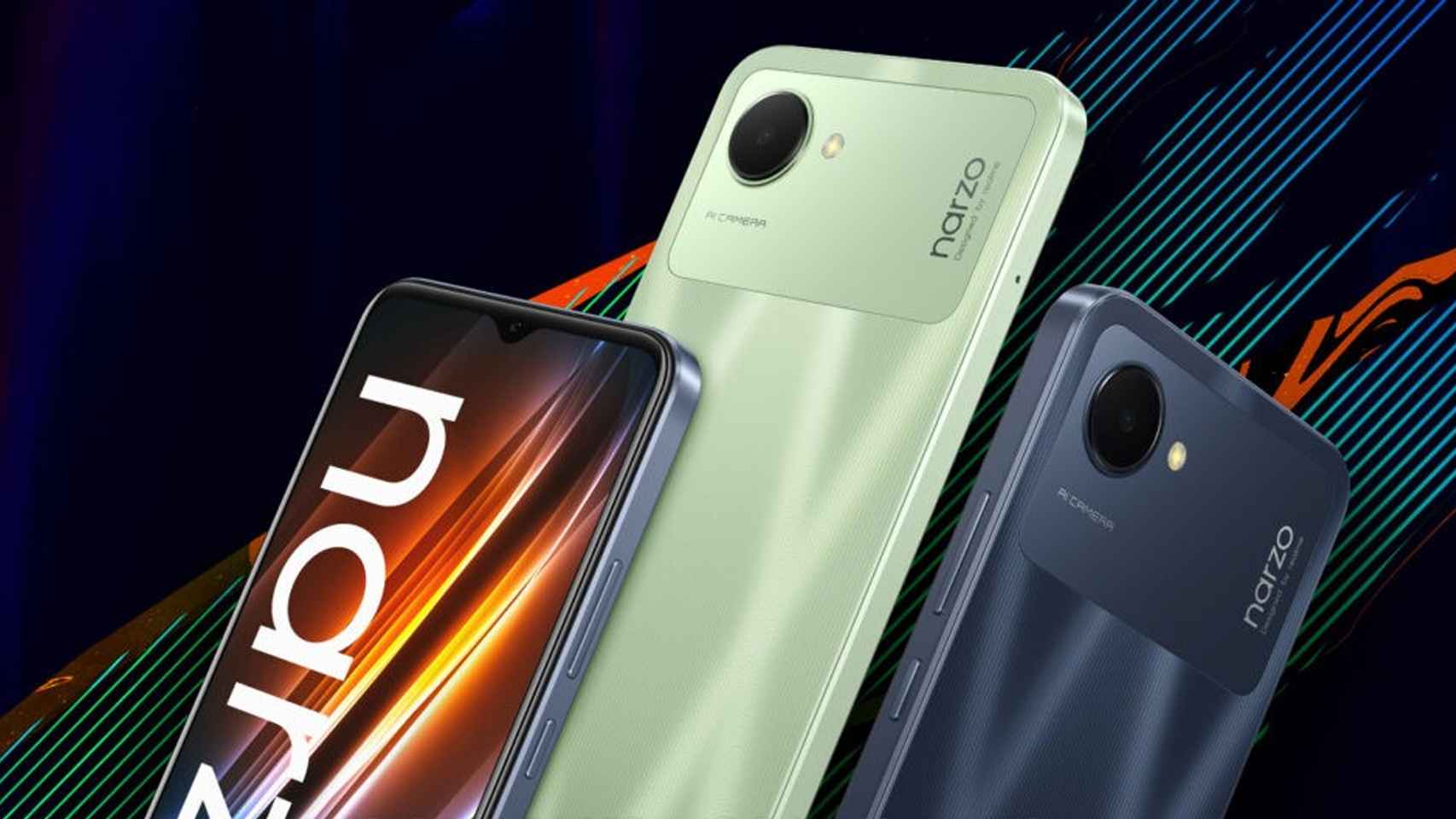 Realme Narzo 50i Prime from behind