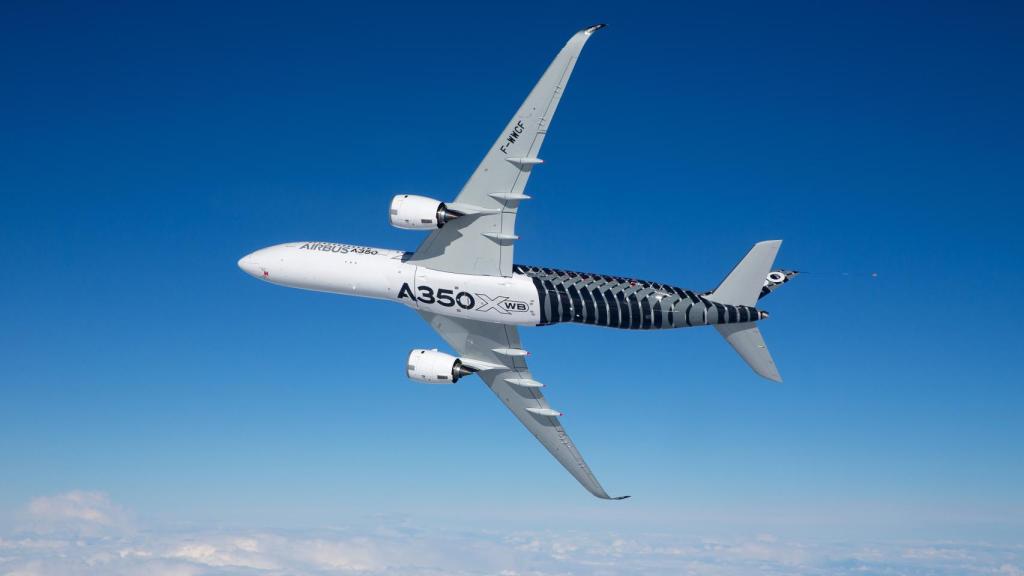 Imagen de un A350 de Airbus.