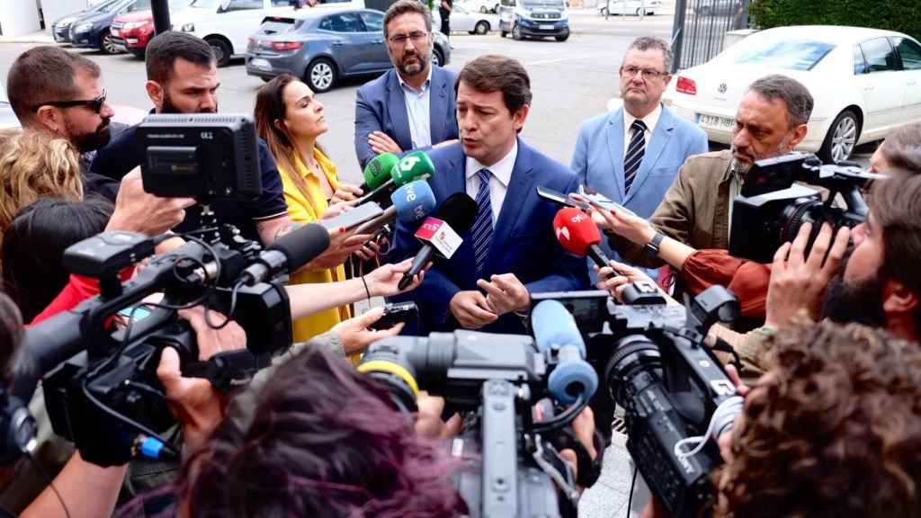 El presidente de la Junta de Castilla y León, Alfonso Fernández Mañueco, clausura el IV Foro del Cerdo Ibérico 2022.