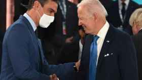 El presidente del Gobierno, Pedro Sánchez, junto a Joe Biden en una imagen de archivo.
