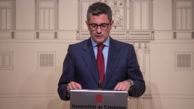 Félix Bolaños, ministro de la Presidencia, este miércoles en una comparecencia en Barcelona.