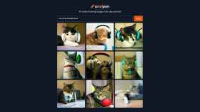 Imagen generada por Craiyon a partir de gatos con auriculares