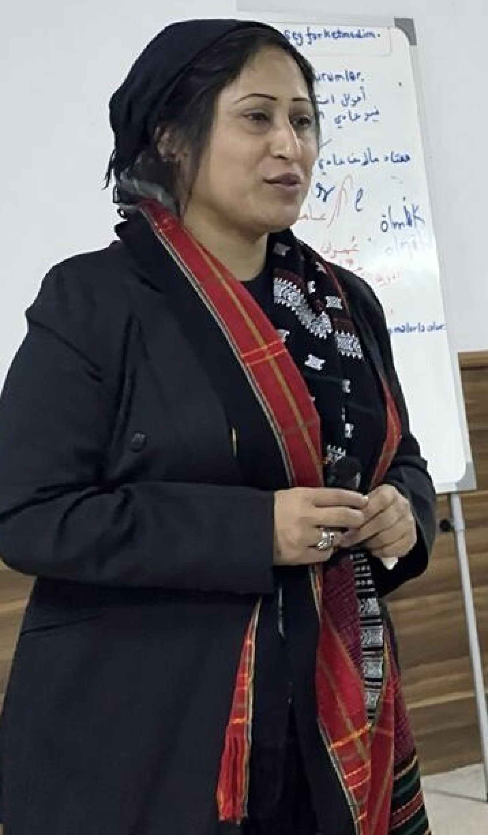 Razia Sultana en una intervención.