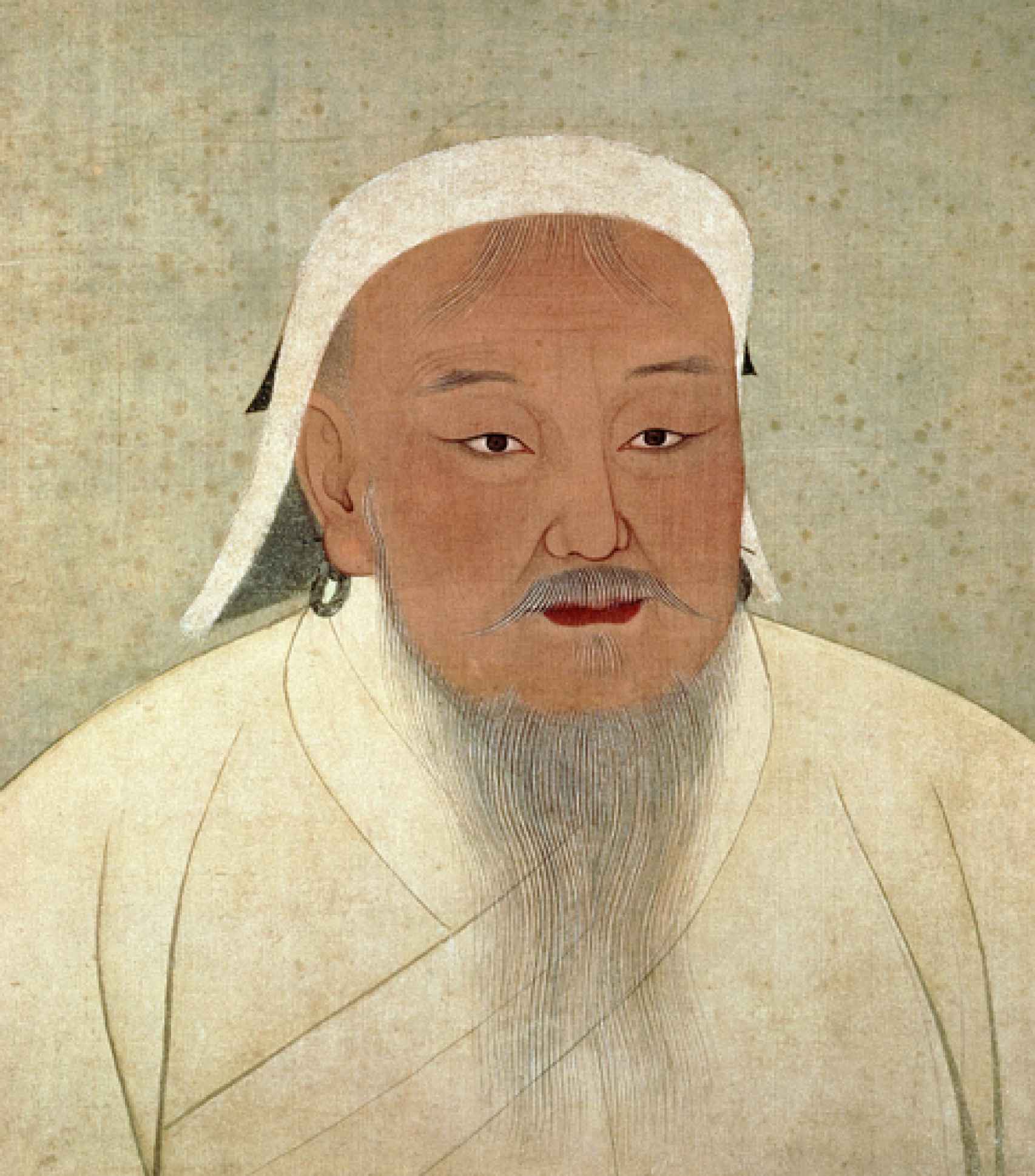 Retrato de Gengis Kan, realizado en el siglo XVIII.