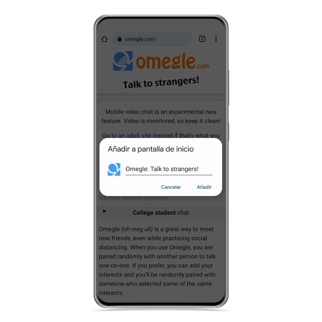 Add Omegle to Launcher